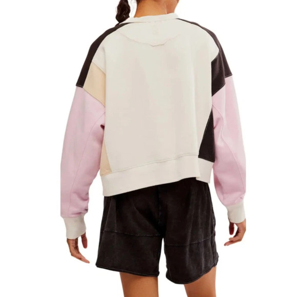 Free People FP Movement Intercept Colorblock Graphic Sweatshirt Size Small - Picture 5 of 14